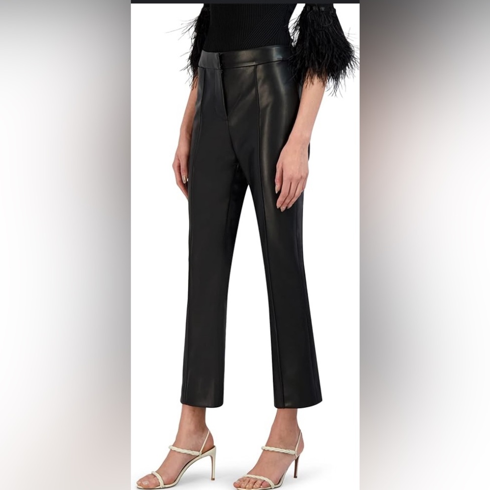 BCBG brown Leather pants sz  S